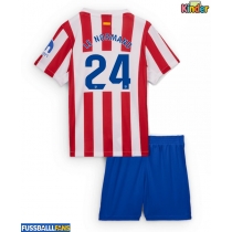 Atletico Madrid Robin Le Normand #24 Heimtrikotsatz Kinder 2025-26 Kurzarm (+ Kurze Hosen)